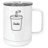 15 oz. White Vacuum Insulated Mug w/Slider Lid Thumbnail