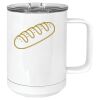 15 oz. White Vacuum Insulated Mug w/Slider Lid Thumbnail