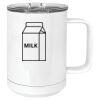 15 oz. White Vacuum Insulated Mug w/Slider Lid Thumbnail