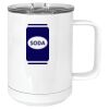 15 oz. White Vacuum Insulated Mug w/Slider Lid Thumbnail