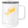 15 oz. White Vacuum Insulated Mug w/Slider Lid Thumbnail
