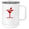 15 oz. White Vacuum Insulated Mug w/Slider Lid Thumbnail
