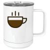 15 oz. White Vacuum Insulated Mug w/Slider Lid Thumbnail