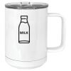 15 oz. White Vacuum Insulated Mug w/Slider Lid Thumbnail