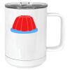 15 oz. White Vacuum Insulated Mug w/Slider Lid Thumbnail
