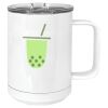 15 oz. White Vacuum Insulated Mug w/Slider Lid Thumbnail