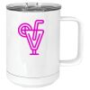 15 oz. White Vacuum Insulated Mug w/Slider Lid Thumbnail