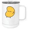 15 oz. White Vacuum Insulated Mug w/Slider Lid Thumbnail