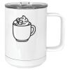 15 oz. White Vacuum Insulated Mug w/Slider Lid Thumbnail