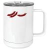 15 oz. White Vacuum Insulated Mug w/Slider Lid Thumbnail