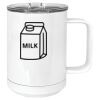 15 oz. White Vacuum Insulated Mug w/Slider Lid Thumbnail