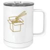 15 oz. White Vacuum Insulated Mug w/Slider Lid Thumbnail