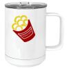 15 oz. White Vacuum Insulated Mug w/Slider Lid Thumbnail