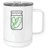 15 oz. White Vacuum Insulated Mug w/Slider Lid Thumbnail