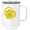 15 oz. White Vacuum Insulated Mug w/Slider Lid Thumbnail