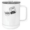 15 oz. White Vacuum Insulated Mug w/Slider Lid Thumbnail