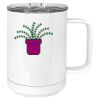15 oz. White Vacuum Insulated Mug w/Slider Lid Thumbnail