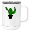 15 oz. White Vacuum Insulated Mug w/Slider Lid Thumbnail