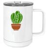 15 oz. White Vacuum Insulated Mug w/Slider Lid Thumbnail