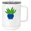 15 oz. White Vacuum Insulated Mug w/Slider Lid Thumbnail