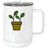 15 oz. White Vacuum Insulated Mug w/Slider Lid Thumbnail
