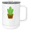 15 oz. White Vacuum Insulated Mug w/Slider Lid Thumbnail