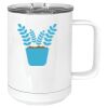 15 oz. White Vacuum Insulated Mug w/Slider Lid Thumbnail
