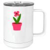 15 oz. White Vacuum Insulated Mug w/Slider Lid Thumbnail