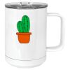 15 oz. White Vacuum Insulated Mug w/Slider Lid Thumbnail