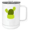 15 oz. White Vacuum Insulated Mug w/Slider Lid Thumbnail