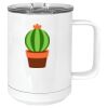 15 oz. White Vacuum Insulated Mug w/Slider Lid Thumbnail