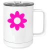 15 oz. White Vacuum Insulated Mug w/Slider Lid Thumbnail
