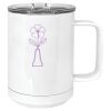 15 oz. White Vacuum Insulated Mug w/Slider Lid Thumbnail