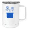 15 oz. White Vacuum Insulated Mug w/Slider Lid Thumbnail