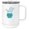 15 oz. White Vacuum Insulated Mug w/Slider Lid Thumbnail