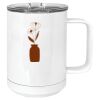 15 oz. White Vacuum Insulated Mug w/Slider Lid Thumbnail