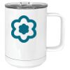 15 oz. White Vacuum Insulated Mug w/Slider Lid Thumbnail