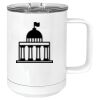 15 oz. White Vacuum Insulated Mug w/Slider Lid Thumbnail