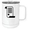 15 oz. White Vacuum Insulated Mug w/Slider Lid Thumbnail