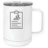 15 oz. White Vacuum Insulated Mug w/Slider Lid Thumbnail