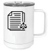 15 oz. White Vacuum Insulated Mug w/Slider Lid Thumbnail