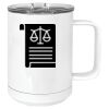 15 oz. White Vacuum Insulated Mug w/Slider Lid Thumbnail
