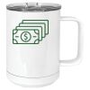 15 oz. White Vacuum Insulated Mug w/Slider Lid Thumbnail