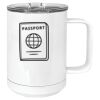 15 oz. White Vacuum Insulated Mug w/Slider Lid Thumbnail