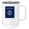 15 oz. White Vacuum Insulated Mug w/Slider Lid Thumbnail