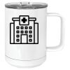 15 oz. White Vacuum Insulated Mug w/Slider Lid Thumbnail