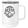 15 oz. White Vacuum Insulated Mug w/Slider Lid Thumbnail