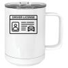 15 oz. White Vacuum Insulated Mug w/Slider Lid Thumbnail