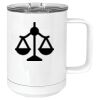 15 oz. White Vacuum Insulated Mug w/Slider Lid Thumbnail