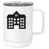 15 oz. White Vacuum Insulated Mug w/Slider Lid Thumbnail